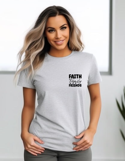 Faith Family Friends Unisex T-Shirt, Faith T-Shirts - BoundlessLoveStore - Sports Grey - Small