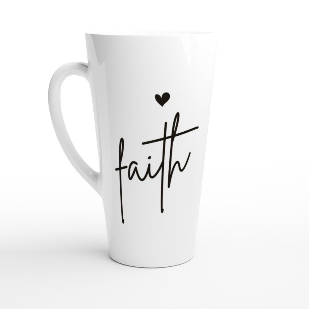 Faith jumbo latte mug - BoundlessLoveStore - birthday gift friend - Christian Faith mug gift- Gift Idea