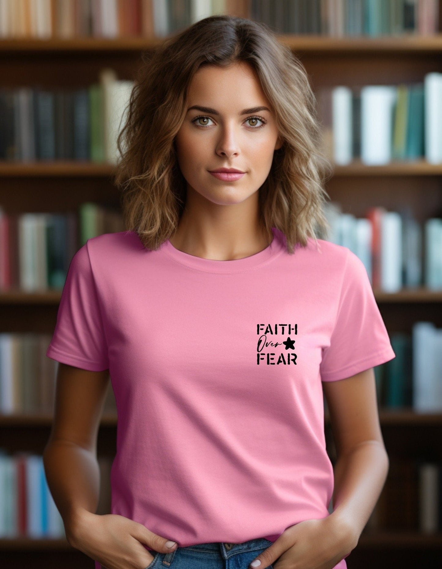 Faith Over Fear Unisex T- Shirt, Faith T-Shirts - BoundlessLoveStore - Azelea - Small - christian t shirts -