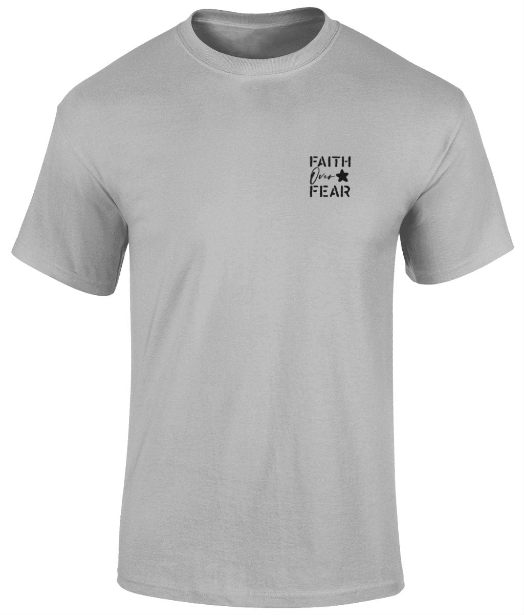 Faith Over Fear Unisex T- Shirt, Faith T-Shirts - BoundlessLoveStore - sports grey - Small - christian t shirts -