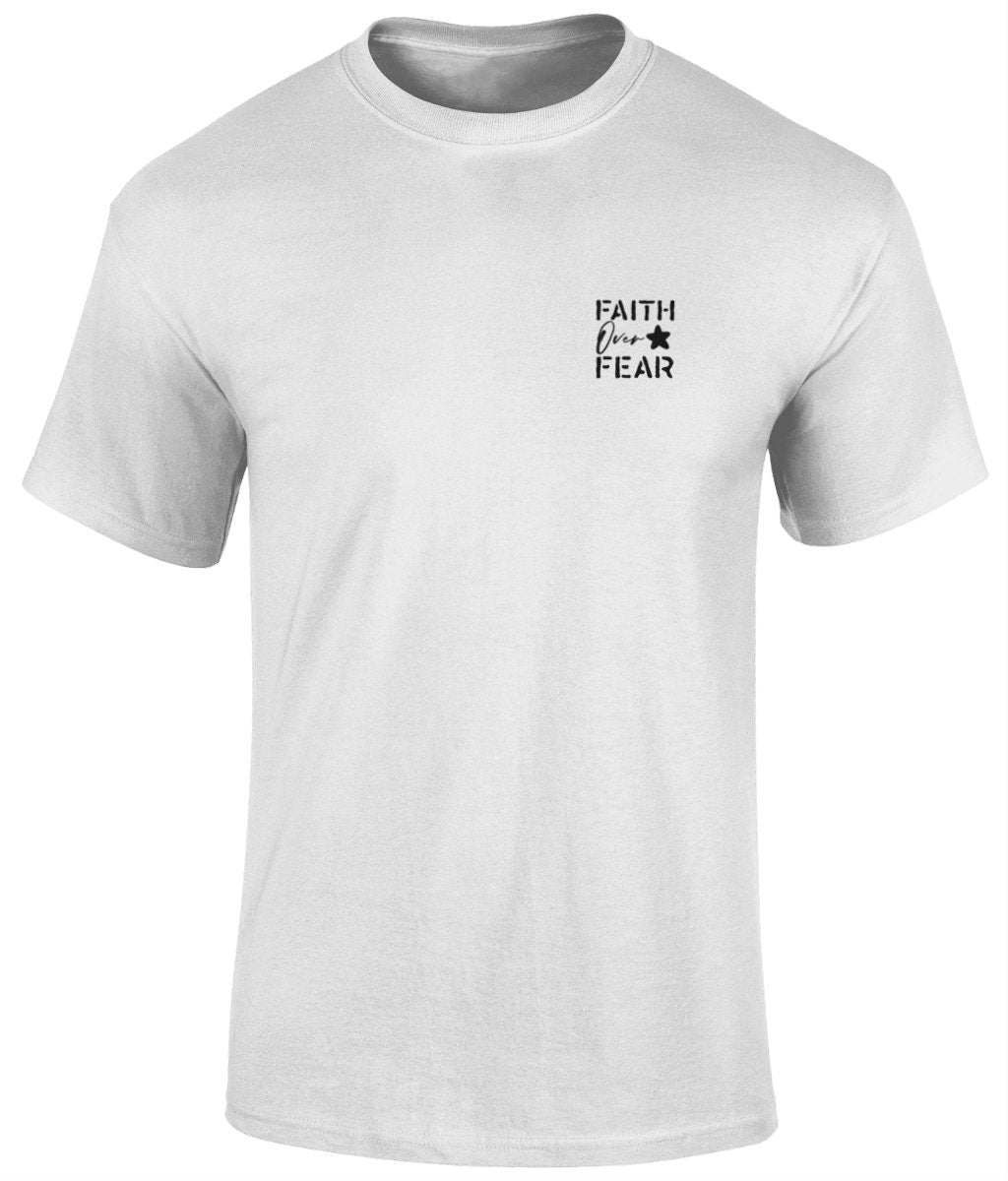 Faith Over Fear Unisex T- Shirt, Faith T-Shirts - BoundlessLoveStore - white - Small - christian t shirts - c