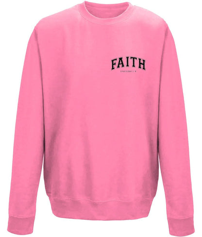 Faith unisex crew neck sweatshirt - BoundlessLoveStore - X-Small - Candyfloss Pink - Christian Sweatshirt - Clothing