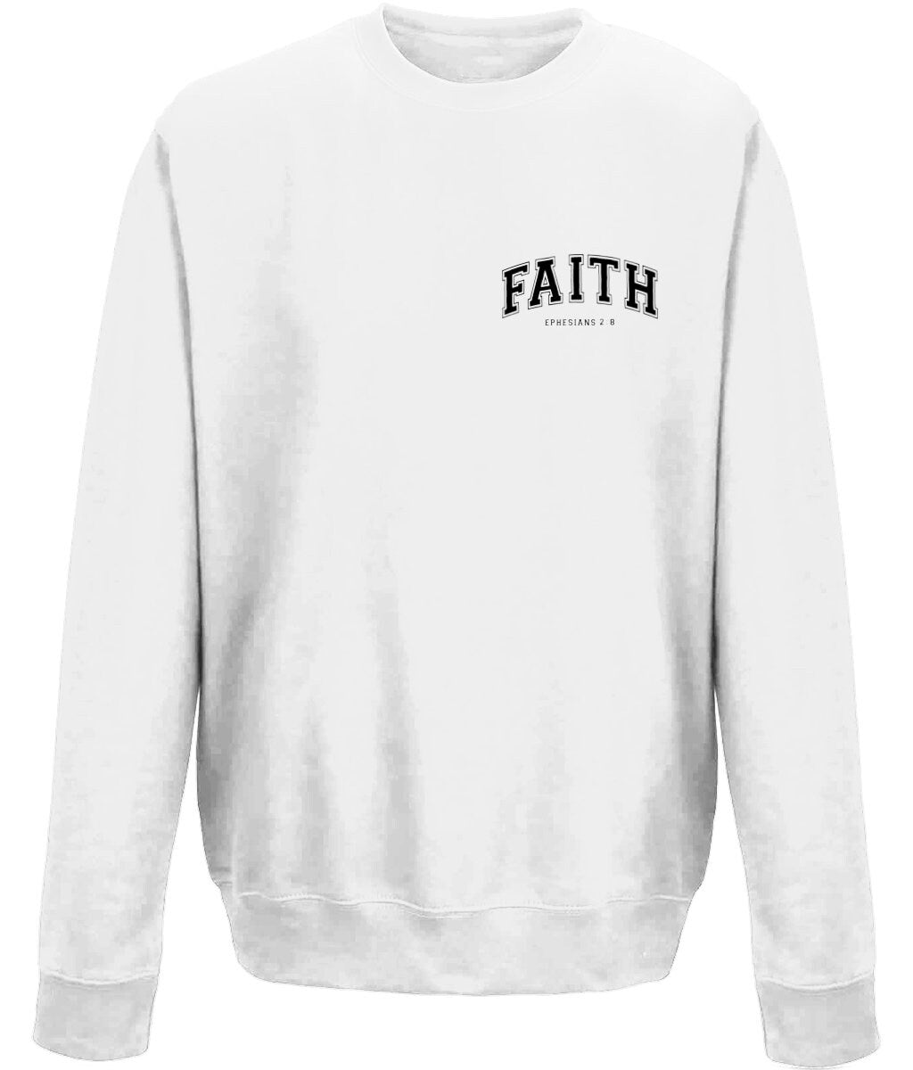 Faith unisex crew neck sweatshirt - BoundlessLoveStore - X-Small - Graphite Heather - Christian Sweatshirt - Clothing