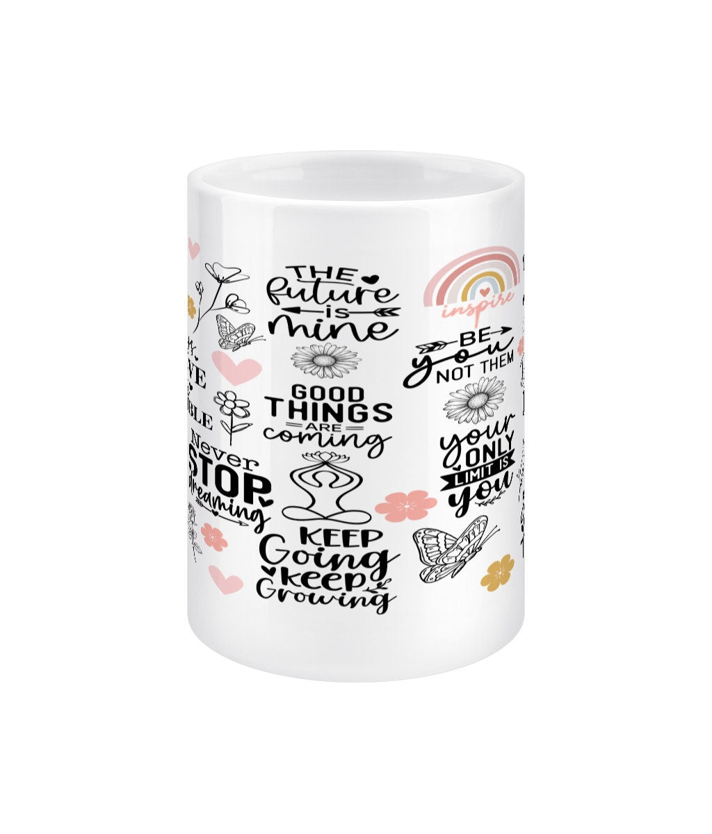 Focus On The Good Mental Health Daily Reminder Jumbo Affirmation Mug - BoundlessLoveStore - Affirmation Mugs - Gift Idea