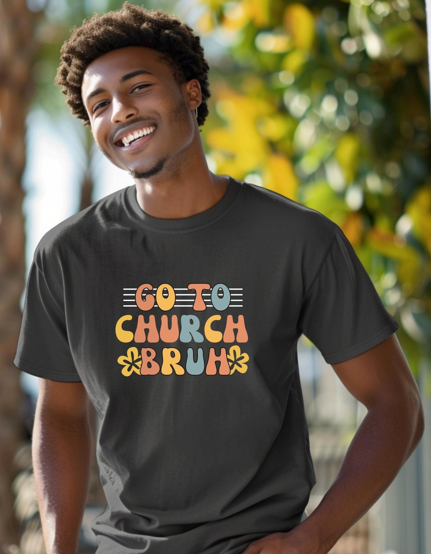 Go To Church Bruh Unisex T-Shirt, Faith T-Shirts - BoundlessLoveStore -Charcoal - Christian t shirts - Christian tee