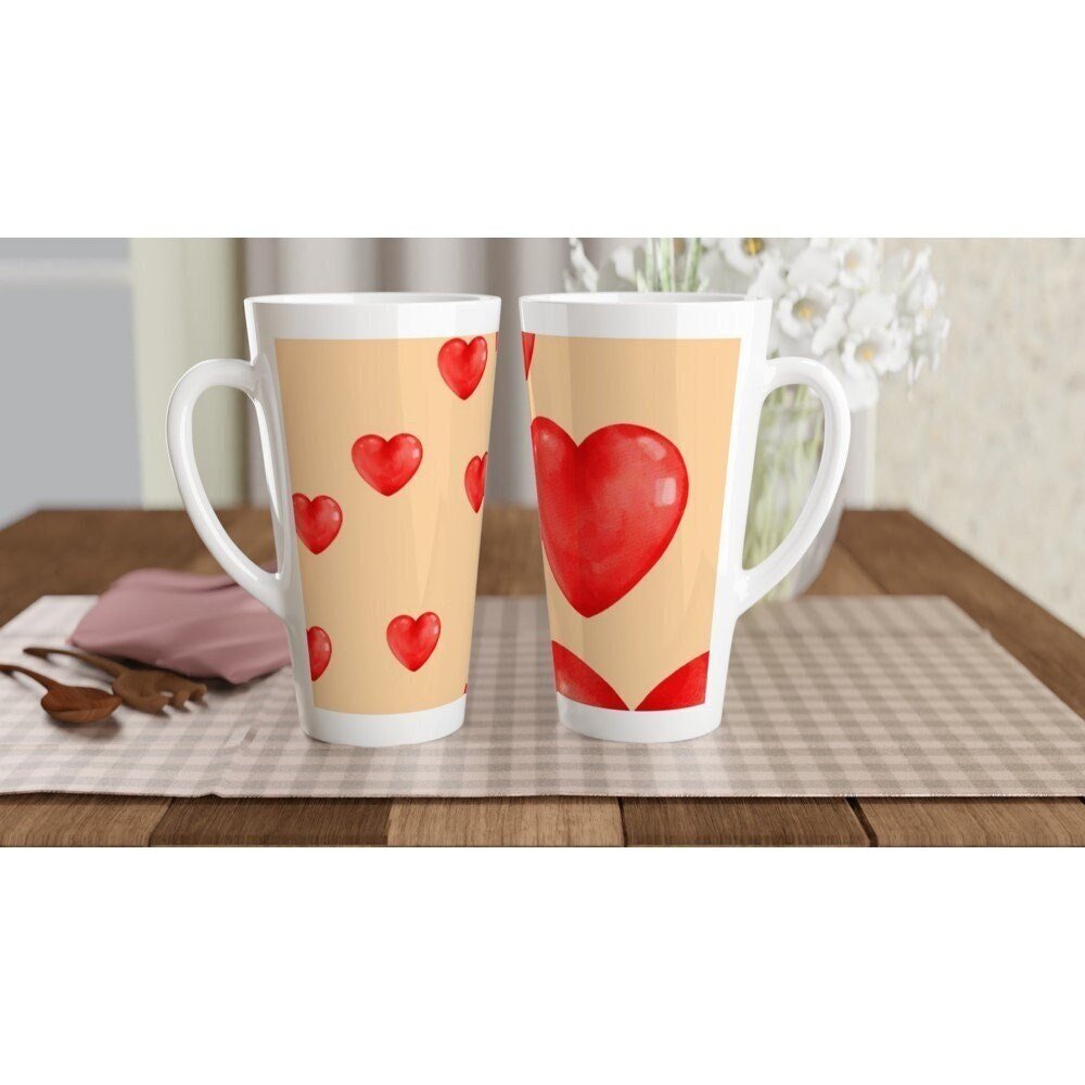 Hearts Love you Valentine's Mug - BoundlessLoveStore -  Drinkware- Valentine gift idea