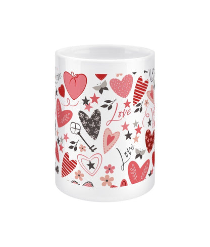 Hearts Love you Valentine's Mug - BoundlessLoveStore - Drinkware- Valentine gift idea