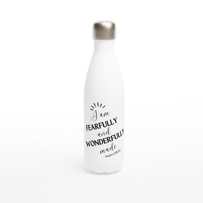 I am fearfully and wonderfully made water bottle - BoundlessLoveStore - - Christian Gifts - Christmas cycling