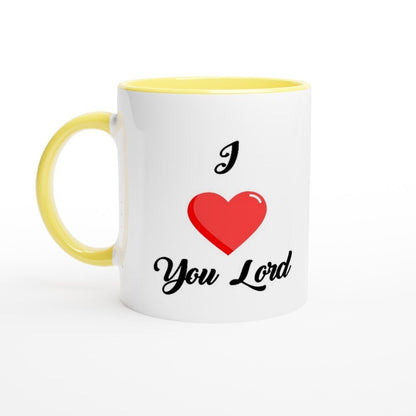 I love you Lord mug - BoundlessLoveStore - Yellow - birthday gift friend - Christian mug gift