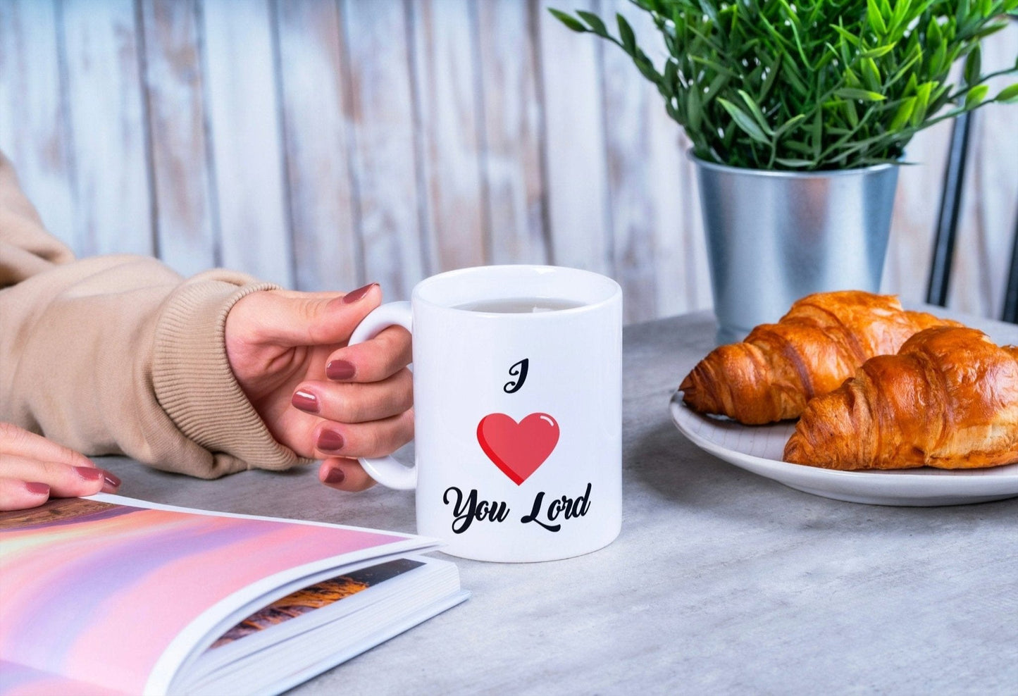 I love you Lord mug - BoundlessLoveStore - Yellow - birthday gift friend - Christian mug gift