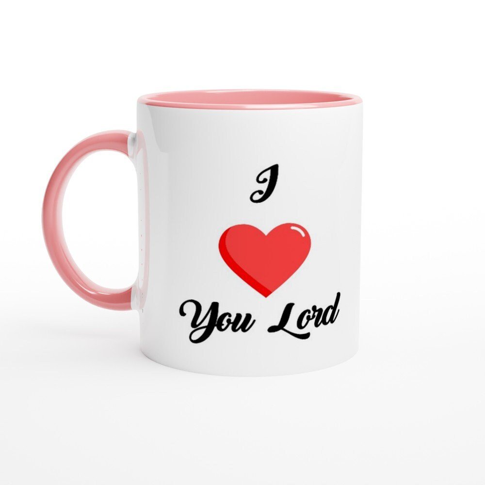 I love you Lord mug - BoundlessLoveStore - Pink - birthday gift friend - Christian mug gift