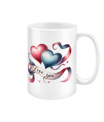 Hearts Love you Valentine's Mug - BoundlessLoveStore - Drinkware- Valentine gift idea