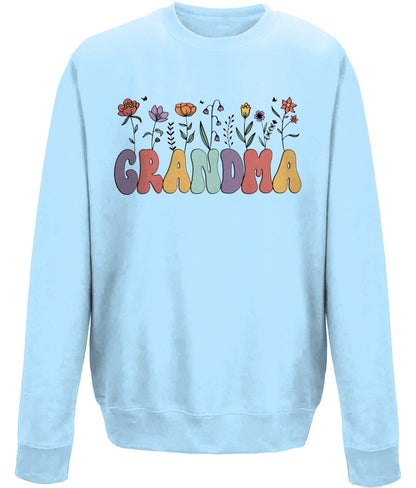 Grandma mother's day sweatshirt - BoundlessLoveStore - X-Small - Sky Blue - Custom Mom Sweater - Custom Mum Jumper