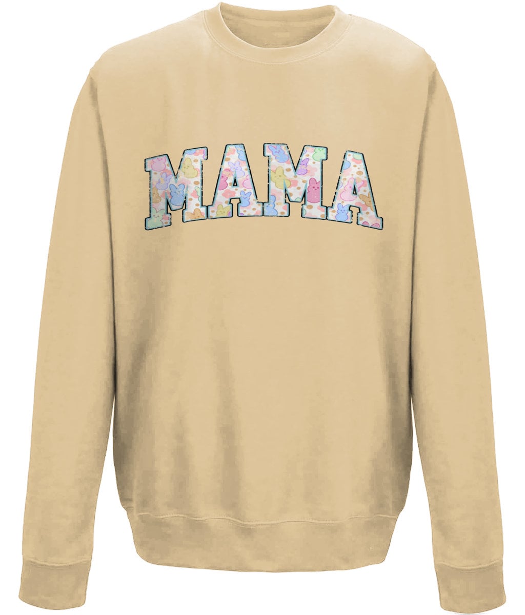 Mama mother's day crew neck sweatshirt - BoundlessLoveStore - X-Small - Desert Sand - Custom Mom Sweater - Custom Mum Jumper