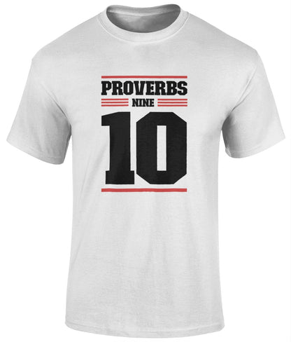 Proverbs 9:10 Unisex T-Shirt, Faith T-Shirts - BoundlessLoveStore - White - Small - christian t shirts - christian tee