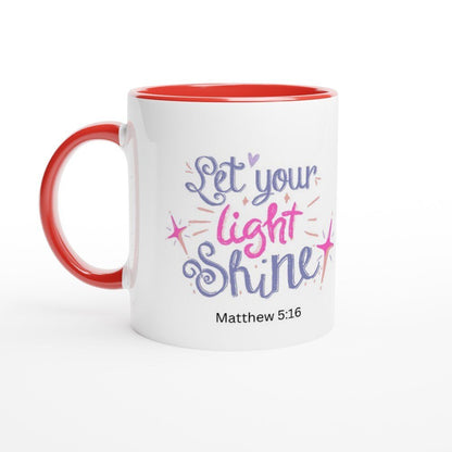 Let your light shine mug - BoundlessLoveStore - Red - birthday gift friend - Christian mug gift