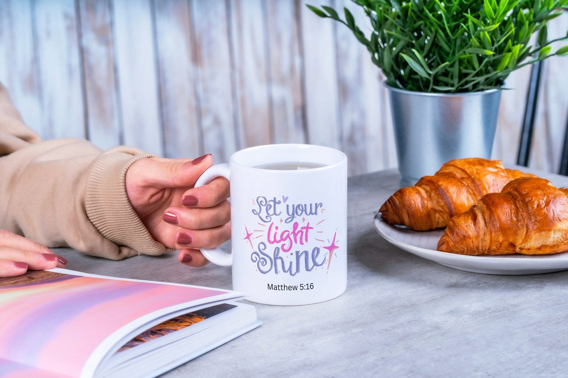 Let your light shine mug - BoundlessLoveStore - Yellow - birthday gift friend - Christian mug gift