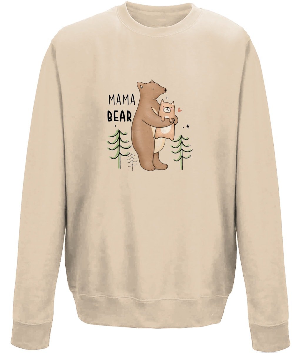 Mama bear mother's day sweatshirt - BoundlessLoveStore - X-Small - Nude - Custom Mom Sweater - Custom Mum Jumper