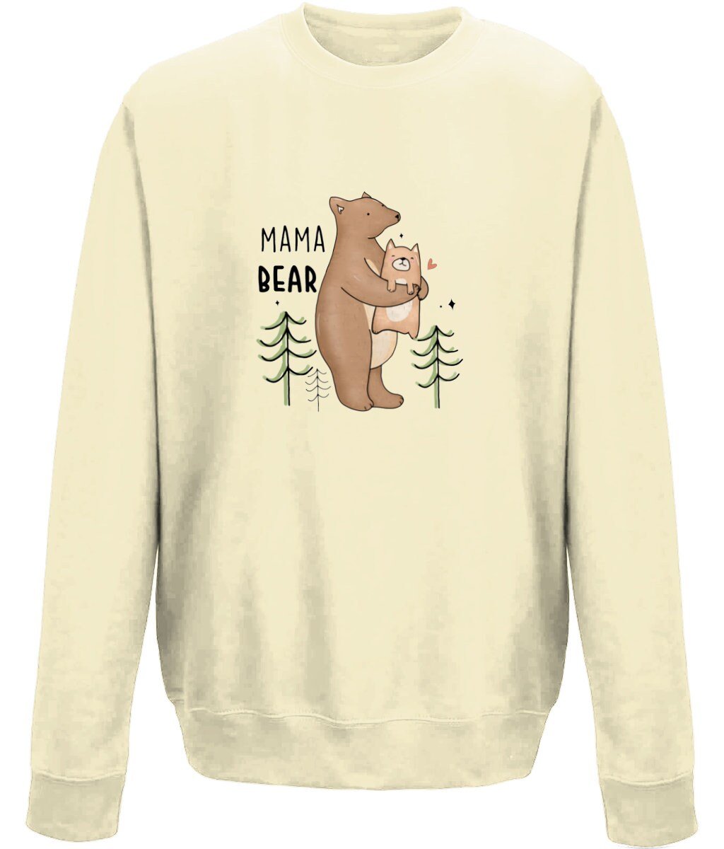 Mama bear mother's day sweatshirt - BoundlessLoveStore - X-Small - Vanilla Milkshake - Custom Mom Sweater - Custom Mum Jumper