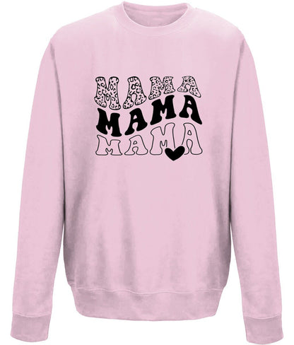 Mama mother's day crew neck sweatshirt - BoundlessLoveStore - X-Small - Baby Pink - Custom Mom Sweater - Custom Mum Jumper