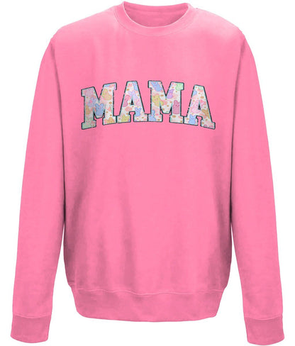 Mama mother's day crew neck sweatshirt - BoundlessLoveStore - X-Small - Candyfloss Pink - Mom Sweater - Custom Mum Jumper