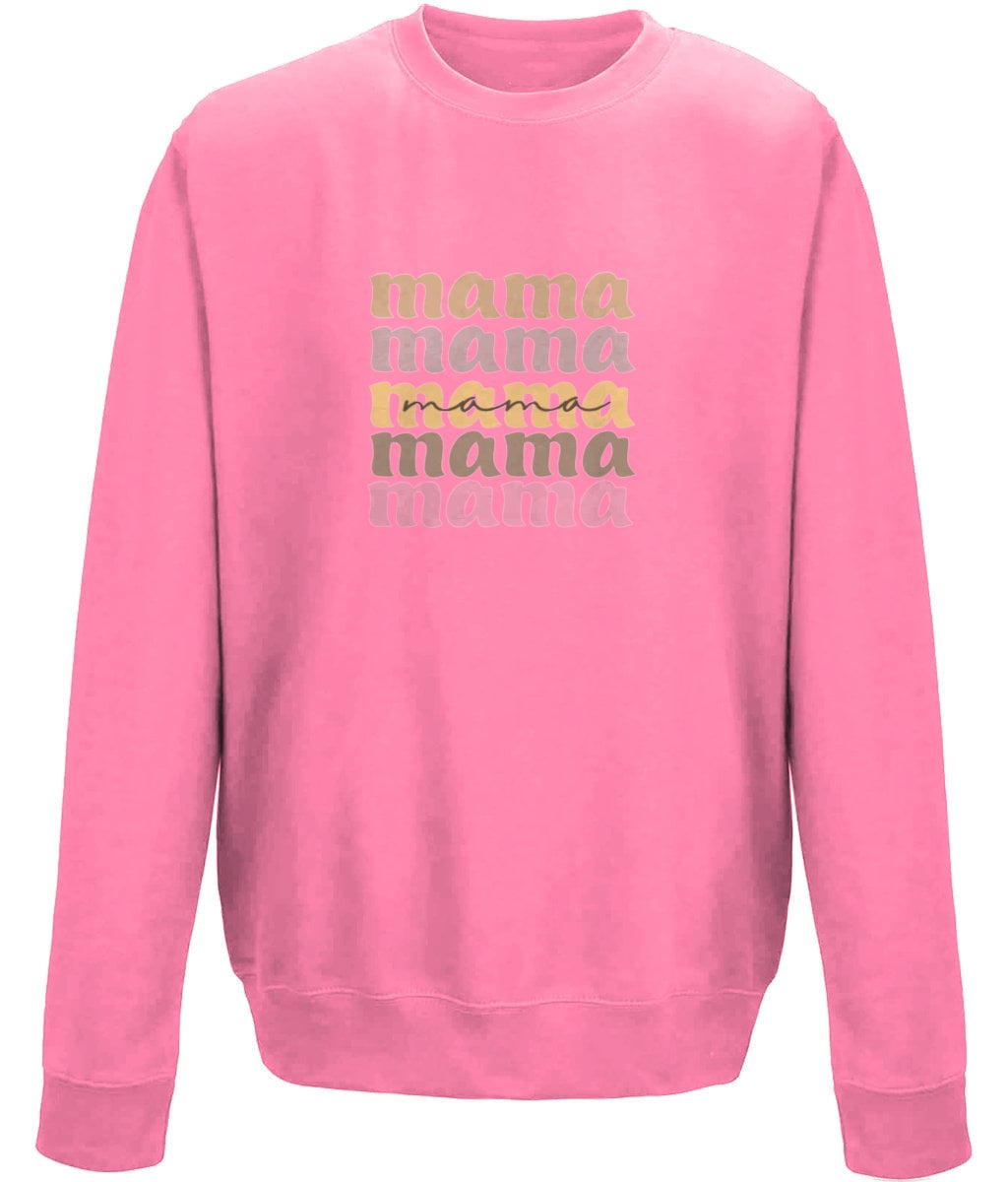 Mama mother's day crew neck sweatshirt - BoundlessLoveStore - X-Small - Candyfloss Pink - Custom Mom Sweater -  Mum Jumper