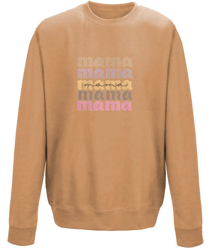 Mama mother's day crew neck sweatshirt - BoundlessLoveStore - X-Small - Caramel Latte - Custom Mom Sweater -  Mum Jumper