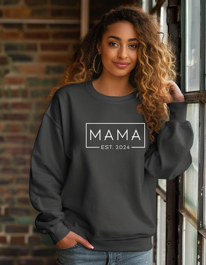 Mama, mother's day sweatshirt - BoundlessLoveStore - X-Small - Charcoal - Custom Mom Sweater - Custom Mum Jumper