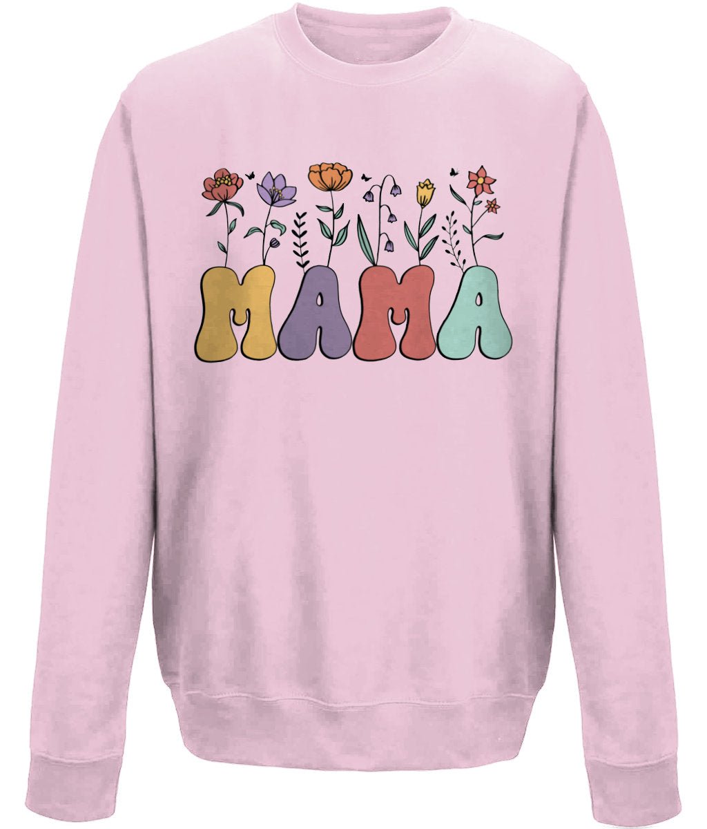 Mama mother's day crew neck sweatshirt - BoundlessLoveStore - X-Small - Desert Sand - Custom Mom Sweater - Custom Mum Jumper