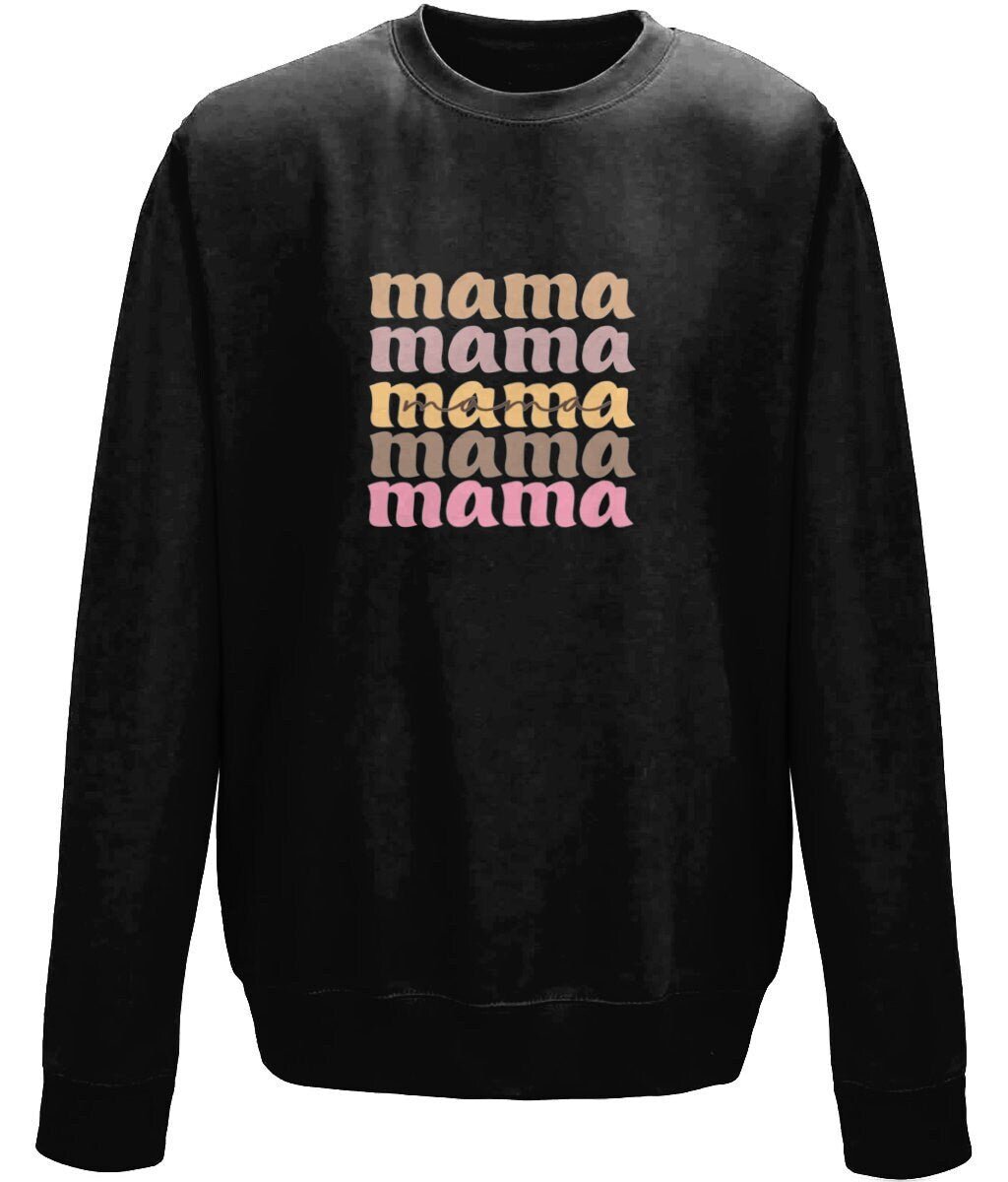 Mama mother's day crew neck sweatshirt - BoundlessLoveStore - X-Small - Purple - Custom Mom Sweater - Custom Mum Jumper