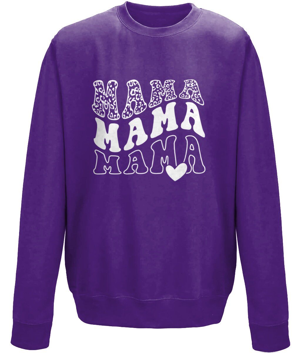 Mama mother's day crew neck sweatshirt - BoundlessLoveStore - X-Small - Royal Blue - Custom Mom Sweater - Custom Mum Jumper