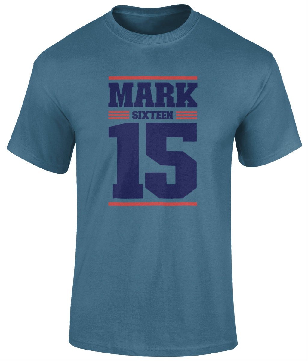 Mark 16:15 Unisex T-Shirt, Faith T-Shirts - BoundlessLoveStore - Indigo Blue - Small - christian t shirts - christian tee