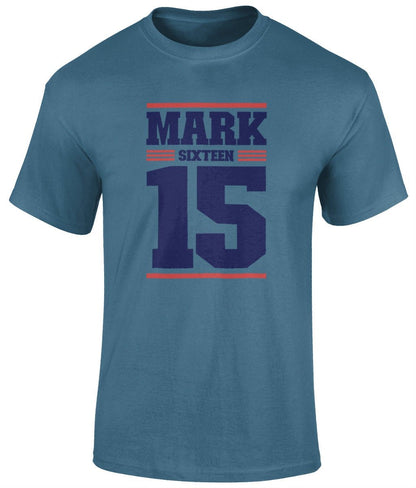 Mark 16:15 Unisex T-Shirt, Faith T-Shirts - BoundlessLoveStore - Indigo Blue - Small - christian t shirts - christian tee