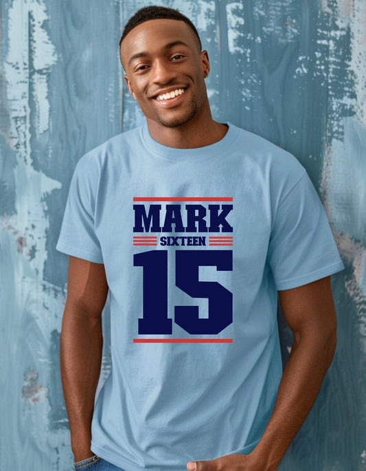 Mark 16:15 Unisex T-Shirt, Faith T-Shirts - BoundlessLoveStore - Light Blue - Small - christian t shirts - christian tee