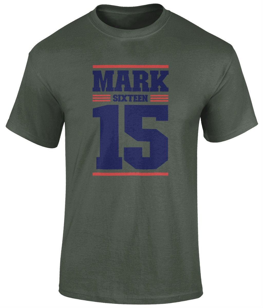 Mark 16:15 Unisex T-Shirt, Faith T-Shirts - BoundlessLoveStore - Military Green - Small - christian t shirts - christian tee