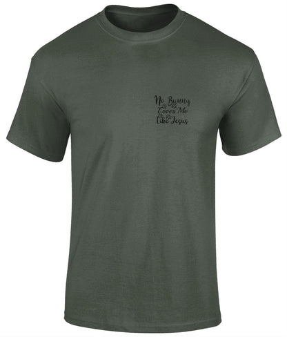 No Bunny Loves Me Like Jesus Unisex T-Shirt, Faith T-Shirts - BoundlessLoveStore - Military green  - Christian t shirts, tee