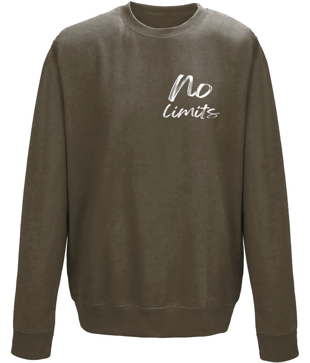 No Limits Crew Neck Unisex Sweatshirt - BoundlessLoveStore - XS - Hot Chocolate - Clothing - College Sweatshirt