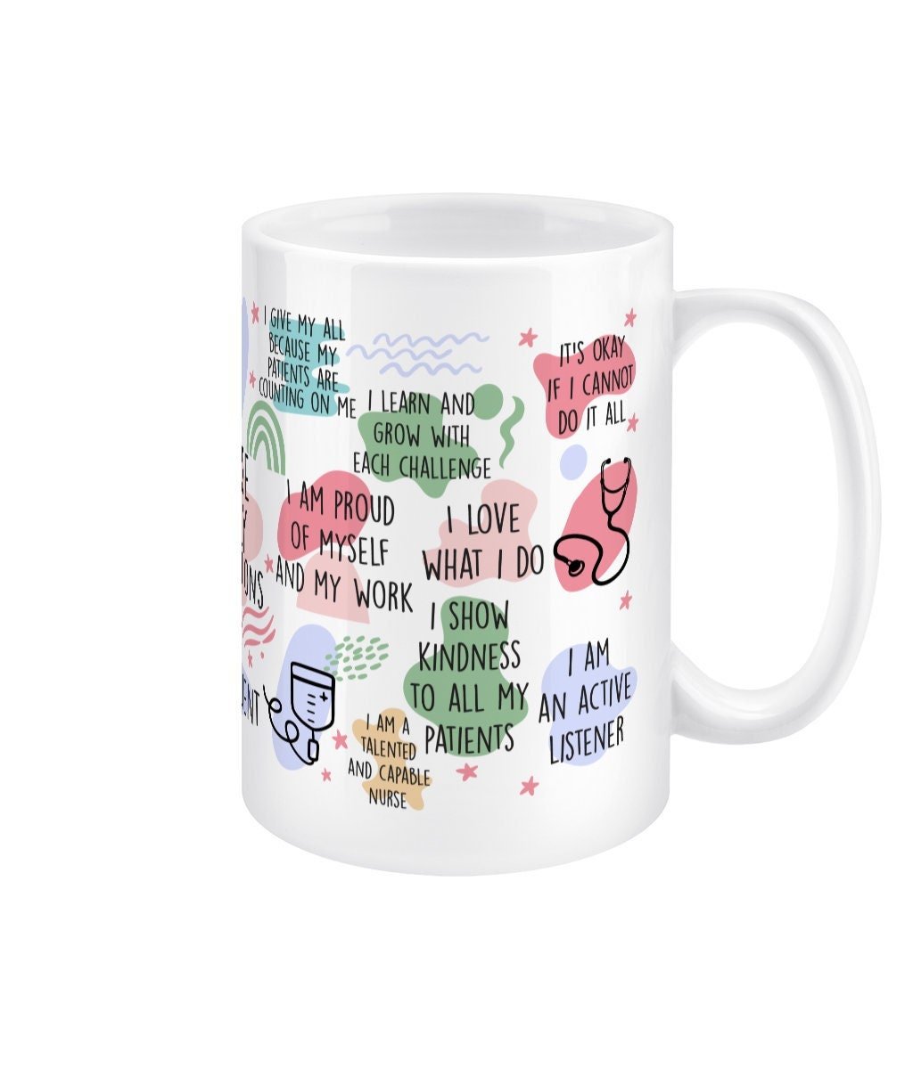 Nurse Daily Reminders Jumbo Affirmation Mug - BoundlessLoveStore - - Affirmation Mugs - Affirmations Gift