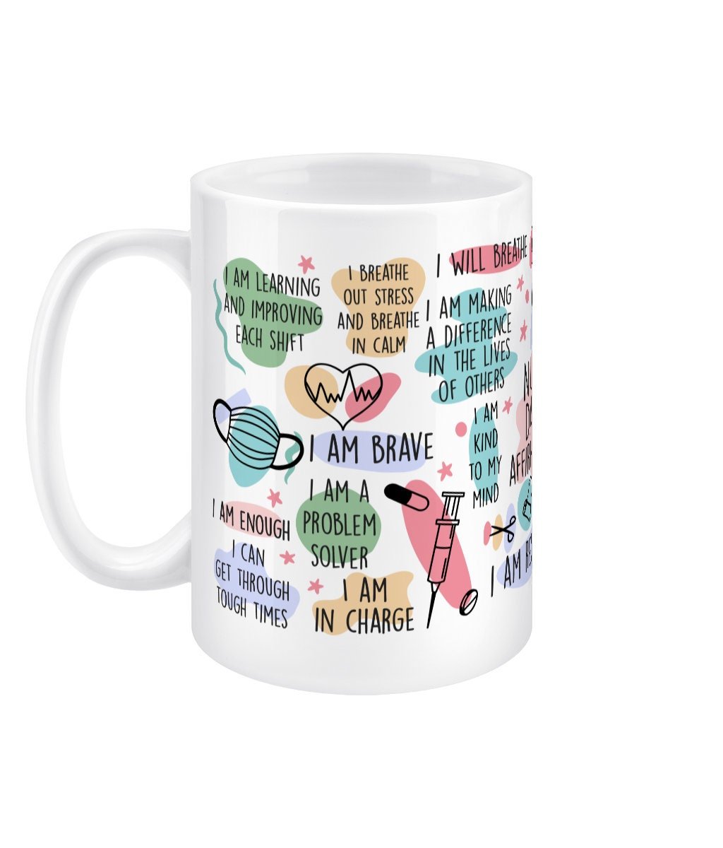 Nurse Daily Reminders Jumbo Affirmation Mug - BoundlessLoveStore - - Affirmation Mugs - Affirmations Gift