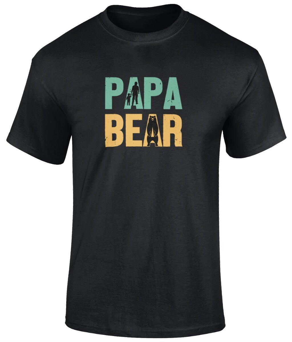 Papa Bear T-Shirt, Father's Day Gift, Funny Dad Tee - BoundlessLoveStore - Navy - Small - Clothing - cool dad shirt