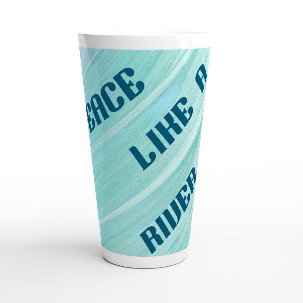 Peace like a river jumbo latte mug - BoundlessLoveStore - - birthday gift friend - Christian mug gift