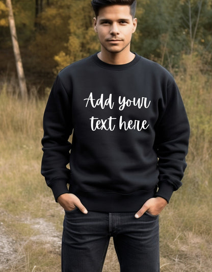 Personalise this sweatshirt; add your text to the front, back, neckline or sleeves - BoundlessLoveStore - Black - X- Small