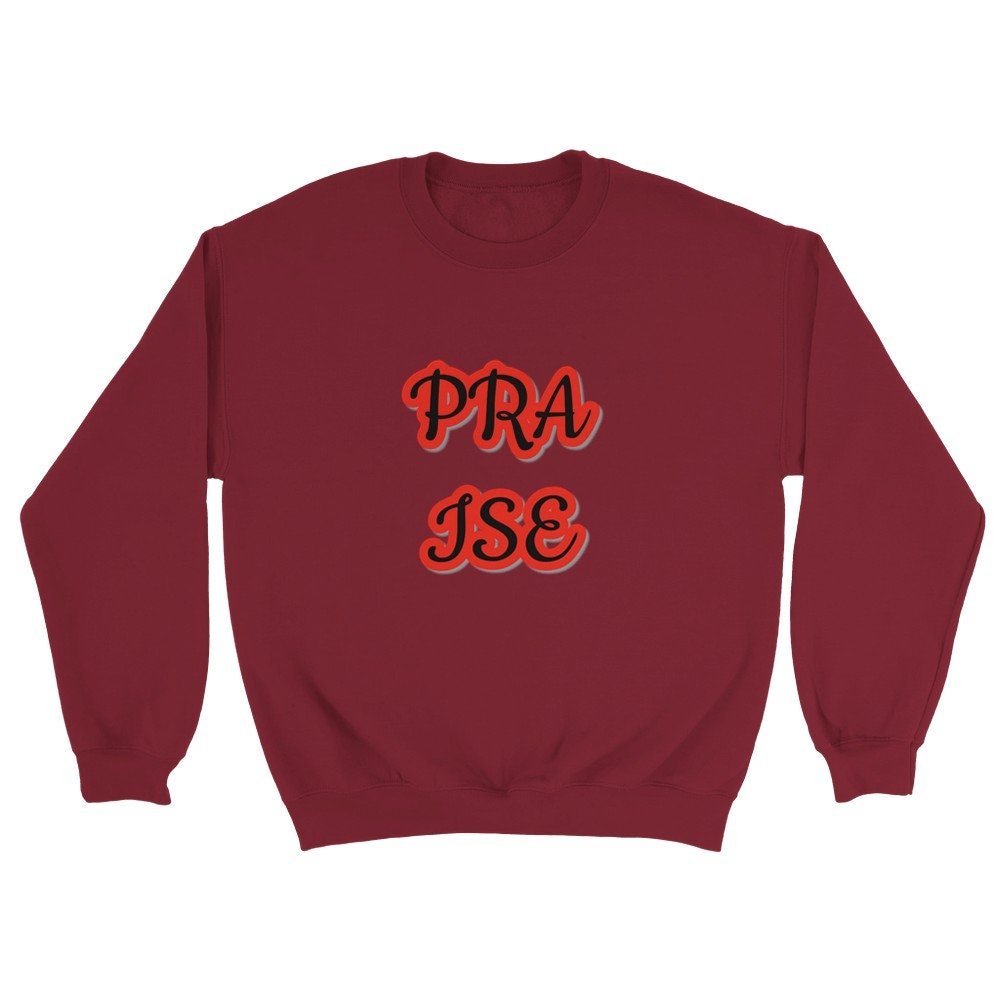 Praise Classic unisex crew neck sweatshirt - BoundlessLoveStore - Garnet - S - Christian Sweatshirt - Clothing