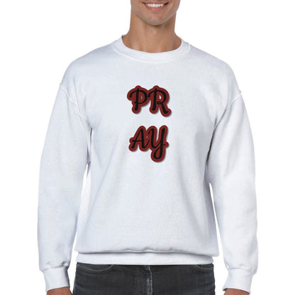 Pray Classic unisex crew neck sweatshirt - BoundlessLoveStore - White - S - Christian Sweatshirt - Clothing