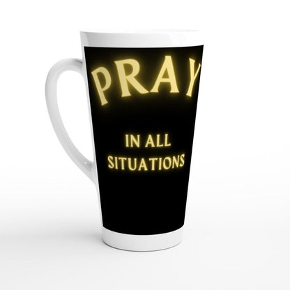 Pray in all situations jumbo latte mug - BoundlessLoveStore - - birthday gift friend - Christian mug gift