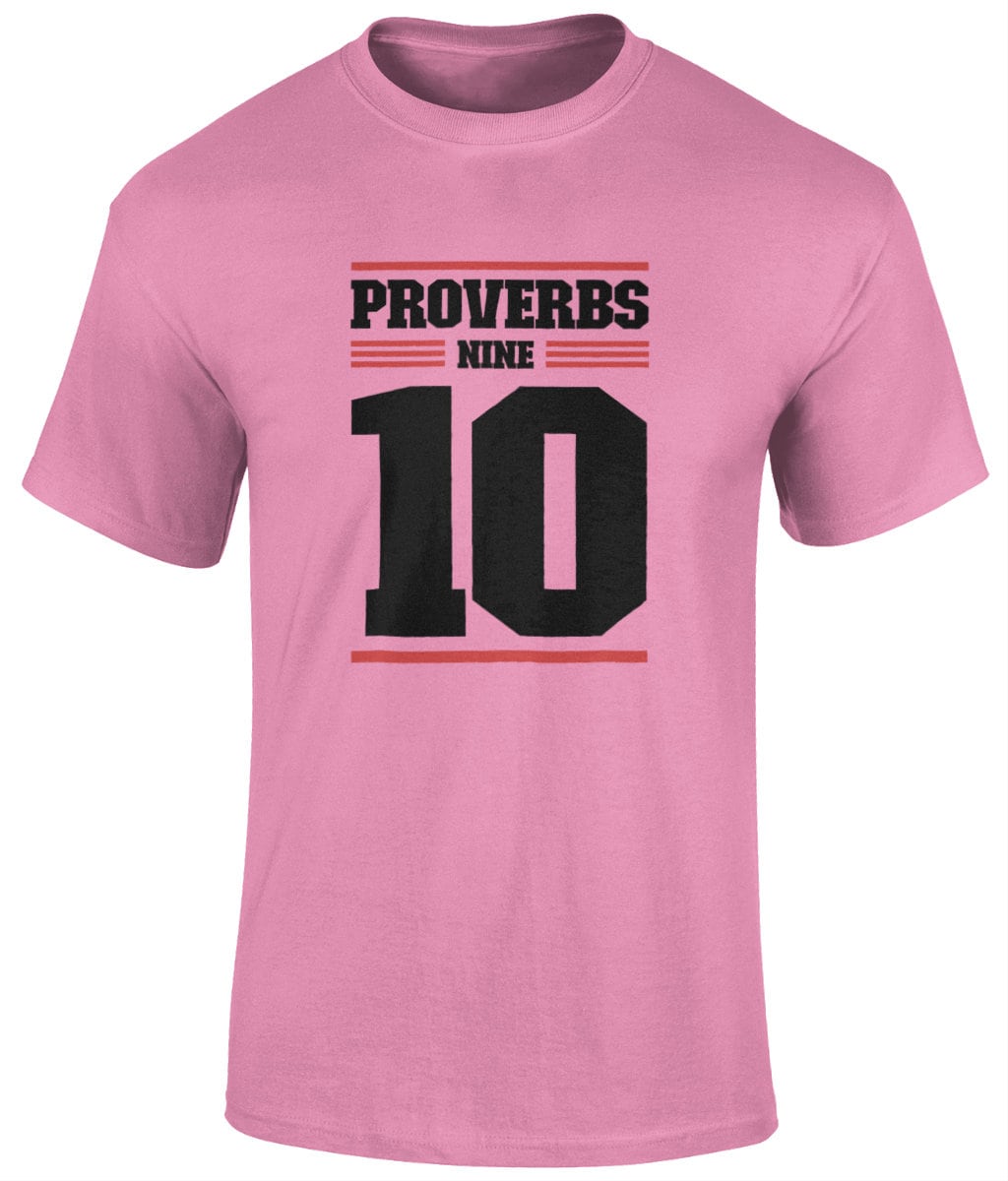 Proverbs 9:10 Unisex T-Shirt, Faith T-Shirts - BoundlessLoveStore -pink - Small - Christian t shirts - Christian tee