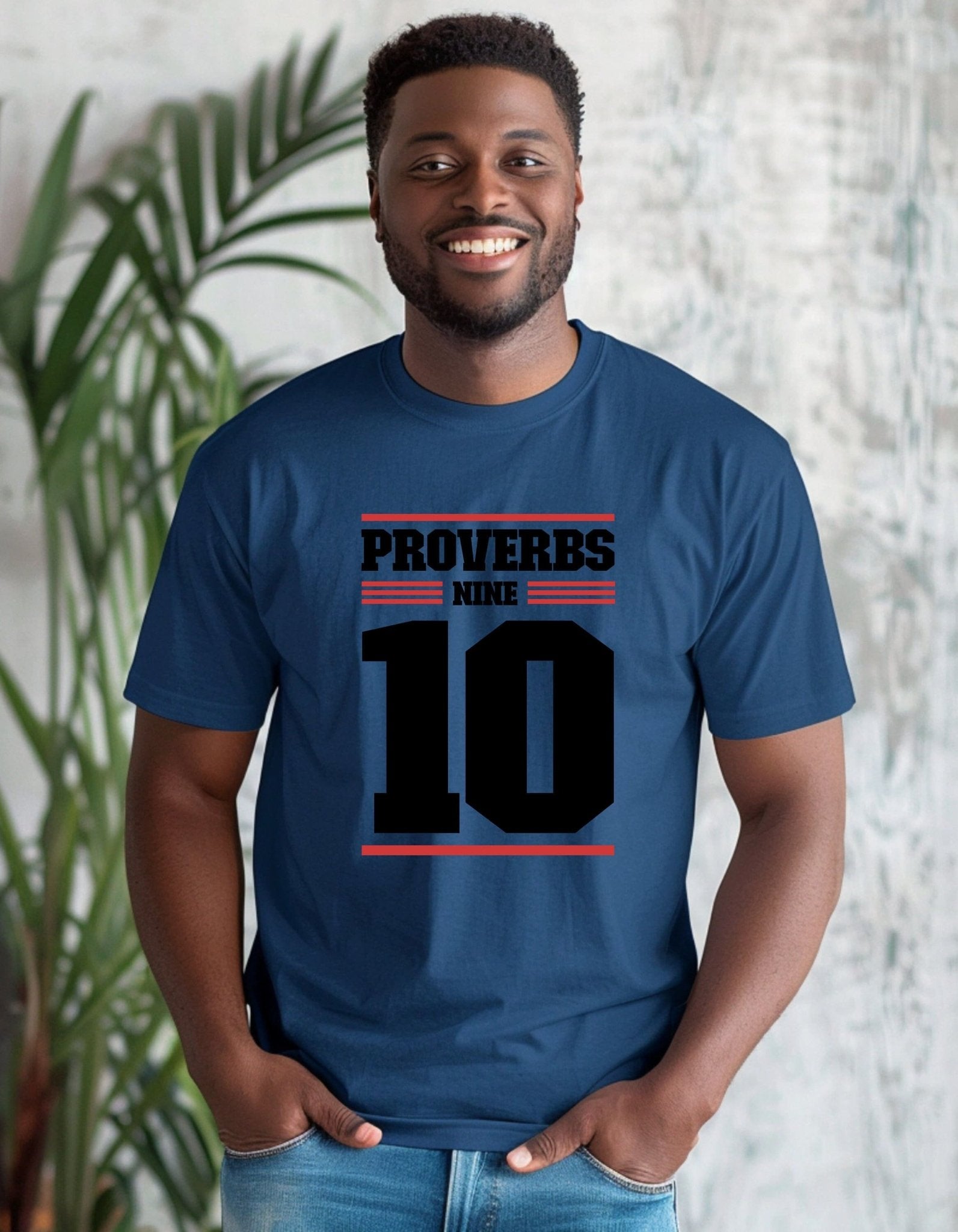 Proverbs 9:10 Unisex T-Shirt, Faith T-Shirts - BoundlessLoveStore - Indigo Blue - Small - Christian t shirts - Christian tee