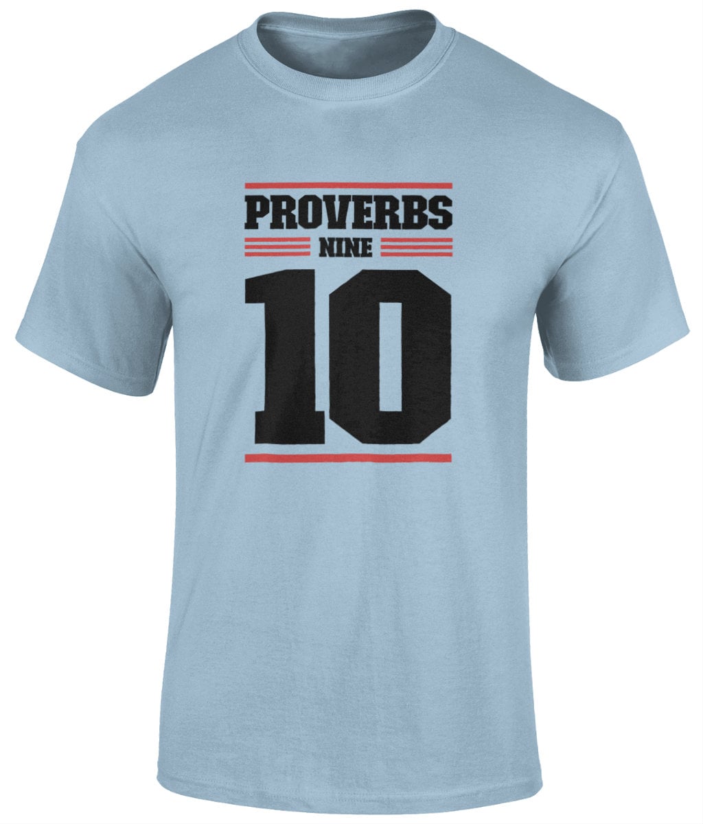 Proverbs 9:10 Unisex T-Shirt, Faith T-Shirts - BoundlessLoveStore - Light Blue - Small - christian t shirts - christian tee