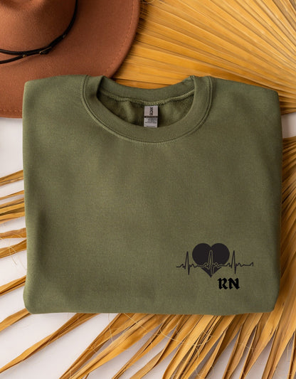 Registered Nurse crew neck sweatshirt - BoundlessLoveStore - X-Small - Graphite Heather - Funny sweatshirt - Gift for nurse