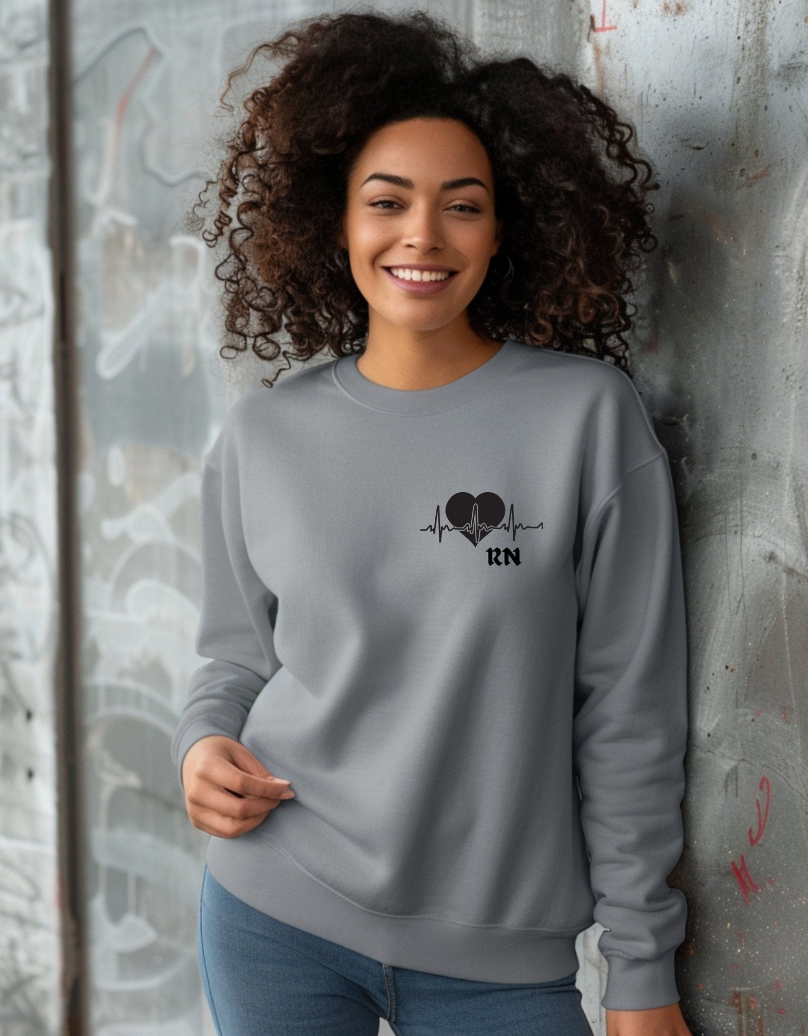 Registered Nurse crew neck sweatshirt - BoundlessLoveStore - X-Small - Graphite Heather - Funny sweatshirt - Gift for nurse